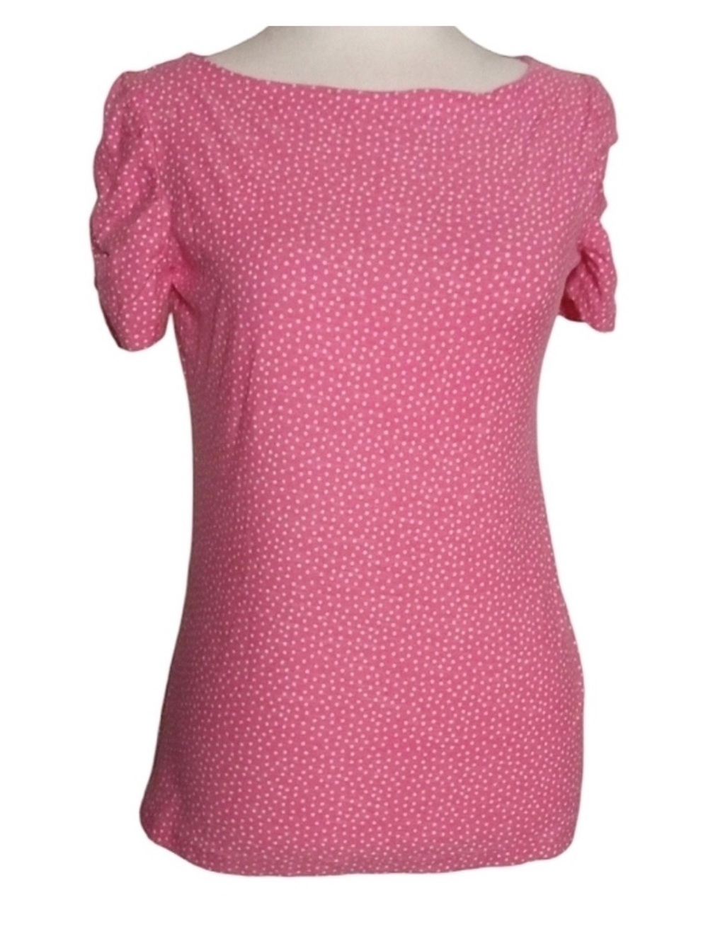 Lilly Pulitzer Lana Top Pink and white polka dot  SIZE large NWOT